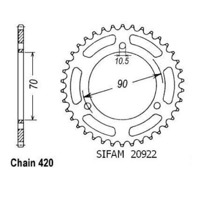 Rozeta pro Honda 20922CZ36